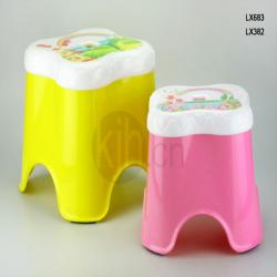 雙色防滑花形凳（小、中