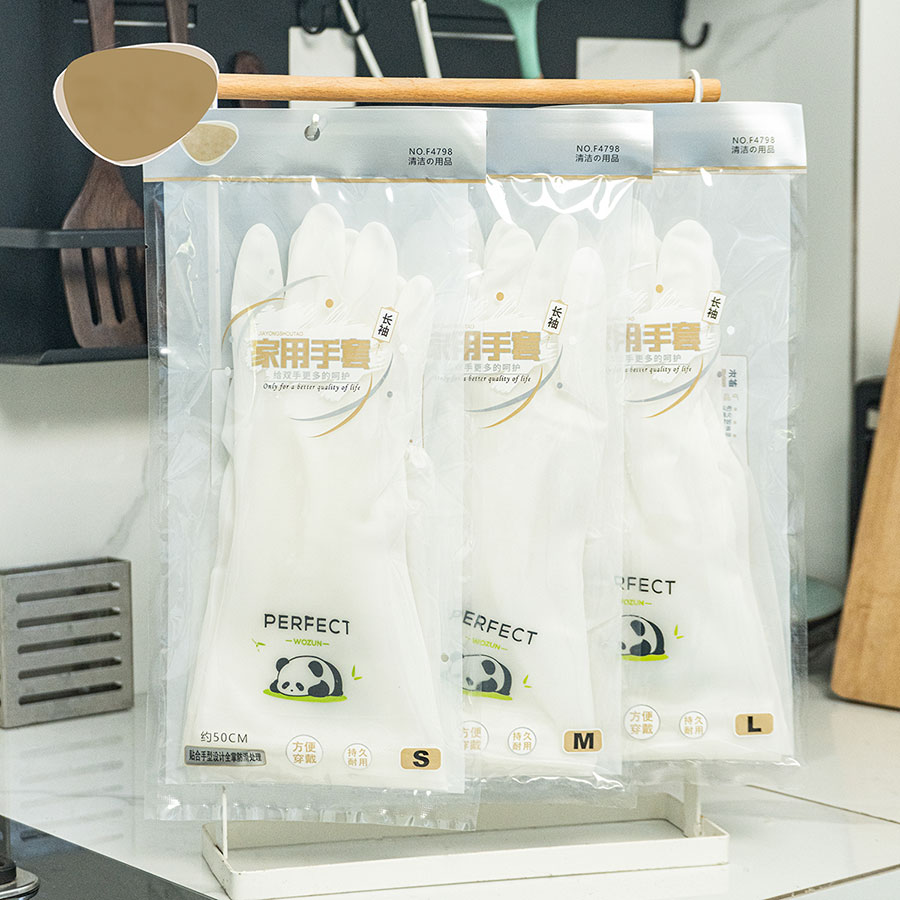 小熊塑膠手套長(zhǎng)袖大中