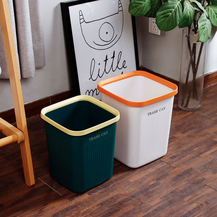 方形簡約垃圾桶(大號/
