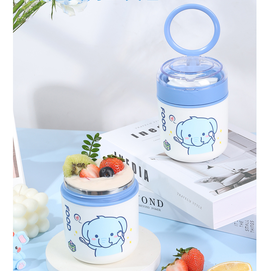 童趣便攜不銹鋼湯杯