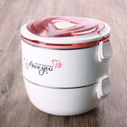 心形大號(hào)雙層不銹鋼便