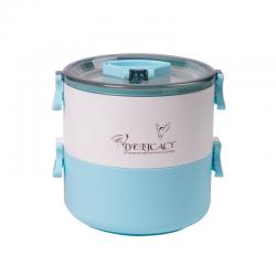 可伊圓形雙層便當盒（大