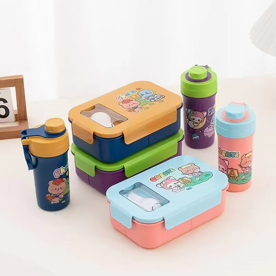 卡通飯盒水壺套裝