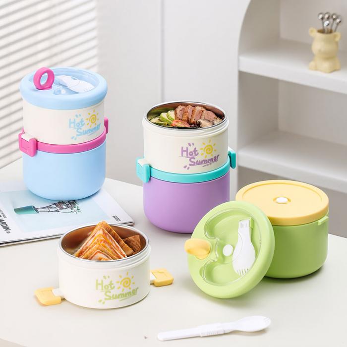 雙層不銹鋼便當(dāng)盒(不